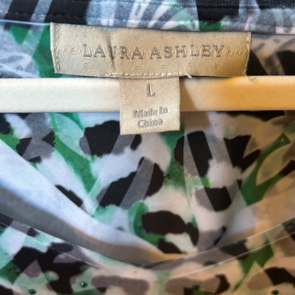 Laura‎ Ashley Bora Bora Printed Sequin Tunic Top Women's Size Large - Picture 6 of 8